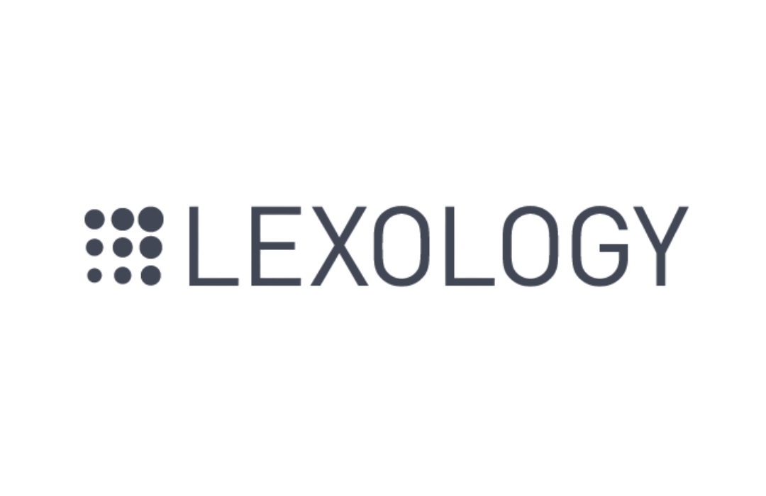 Logo de Lexology que presenta un diseño moderno y minimalista.