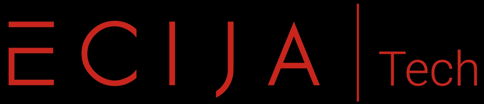 Logo de ECIJA Tech en colores rojo y negro.