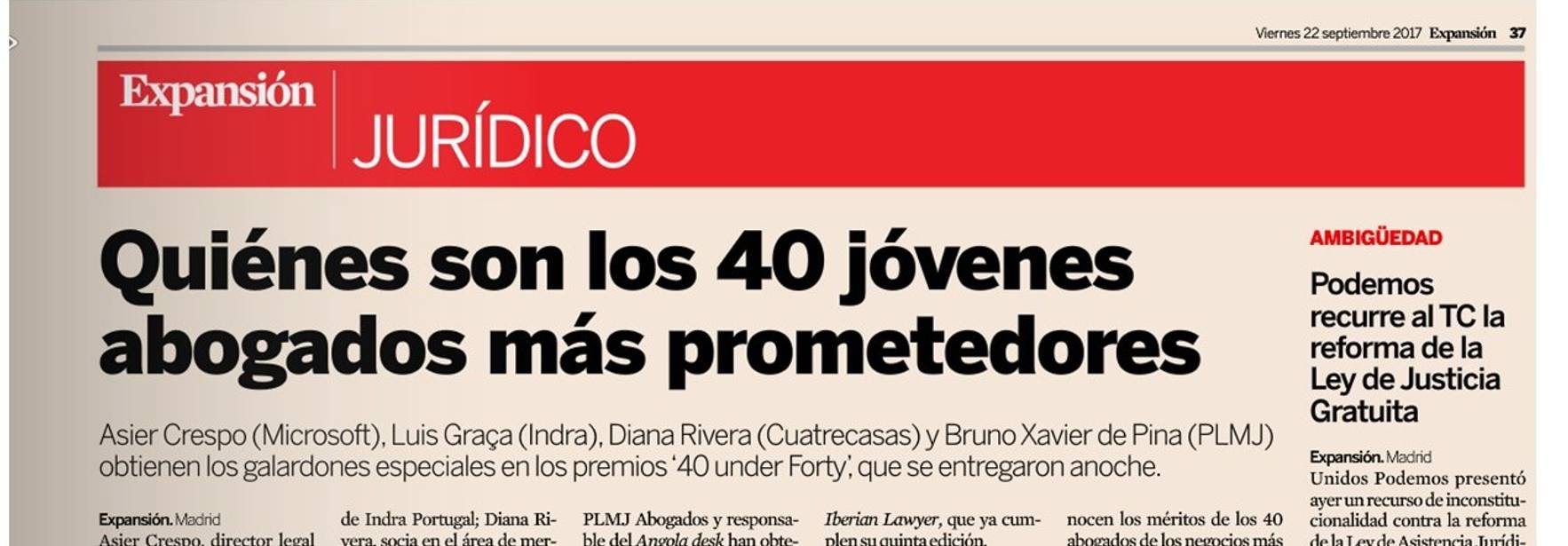 Expansión - Who are the 40 most promising young lawyers