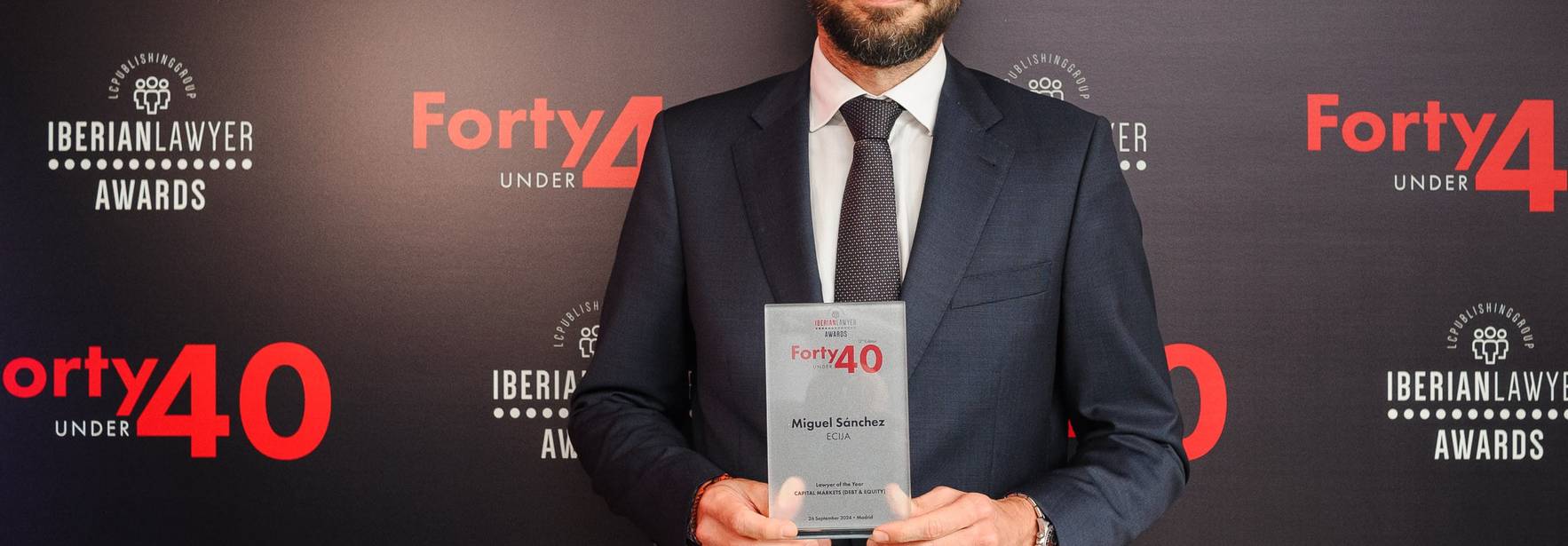 Miguel Sanchez, socio de ECIJA, galardonado con el Premio Iberian Lawyer Top 40 under Forty