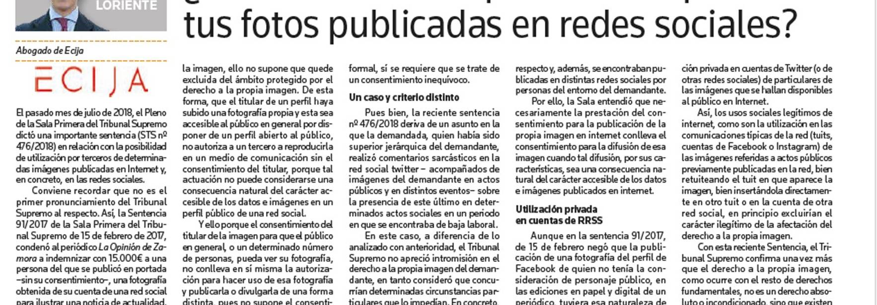 ¿Pueden utilizarse por terceras personas tus fotos publicadas en redes sociales?