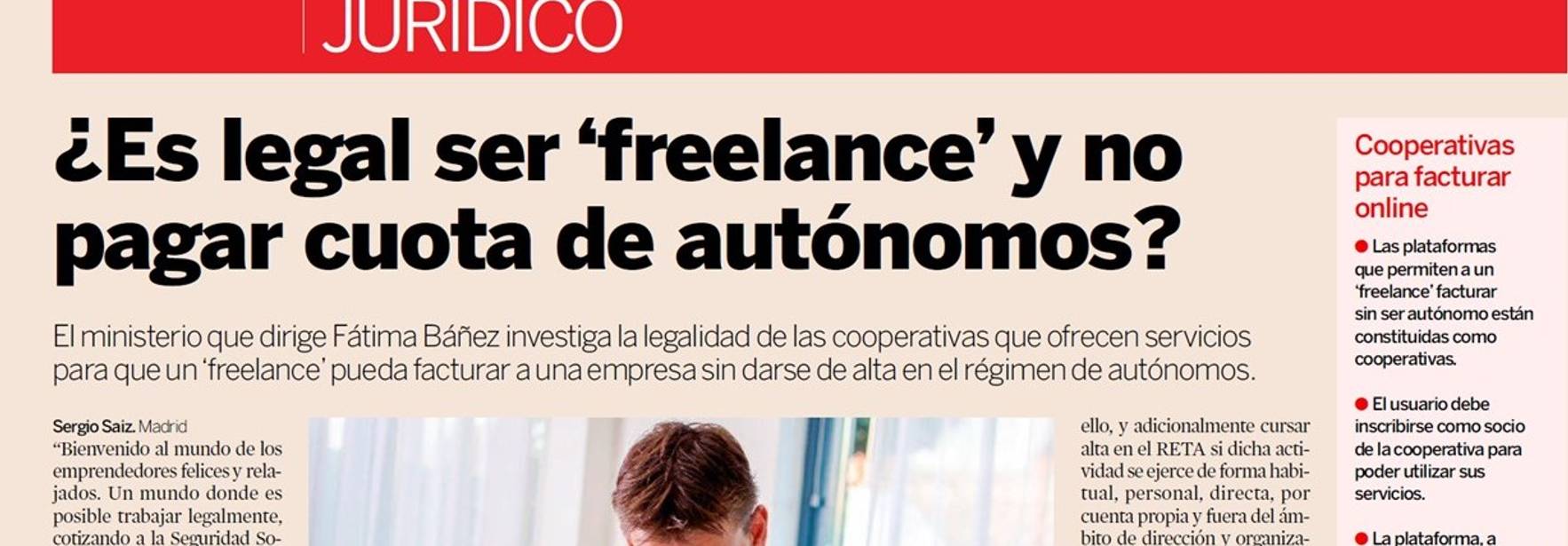 Expansión - ¿Es legal ser 'freelance' y no pagar cuota de autónomos?
