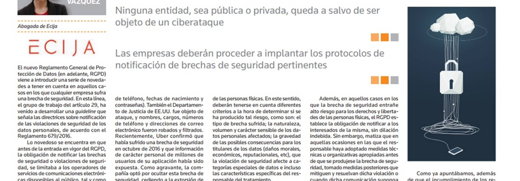 Las brechas de seguridad en el RGPD
