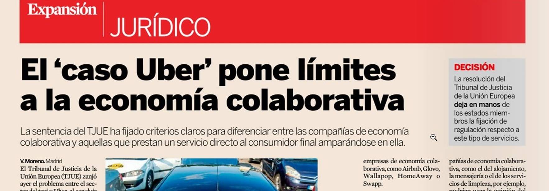 Expansion - The Uber case puts limits to the collaborative economy