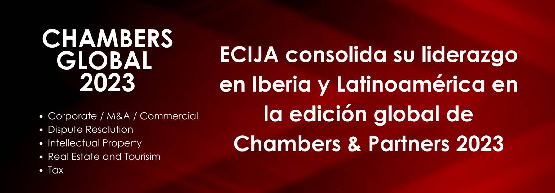 ECIJA consolida su liderazgo en Iberia y Latinoamérica en la edición global de Chambers & Partners 2023