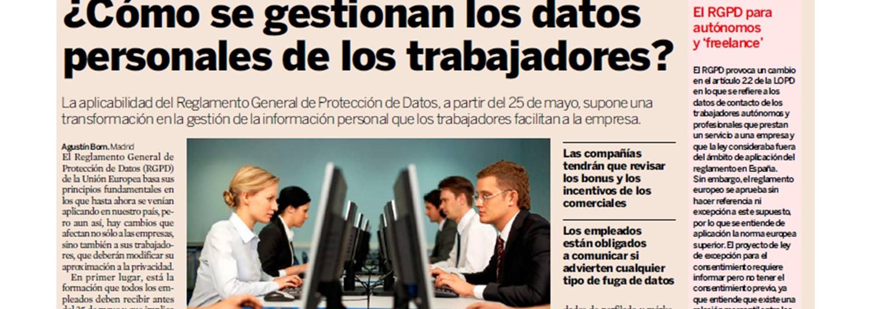 Expansión - ¿Cómo se gestionan los datos personales de los trabajadores?