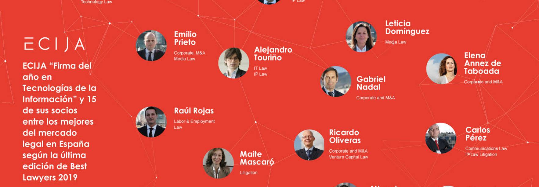 Best Lawyers reconoce a ECIJA como la mejor Firma en “Information Technology” del mercado español