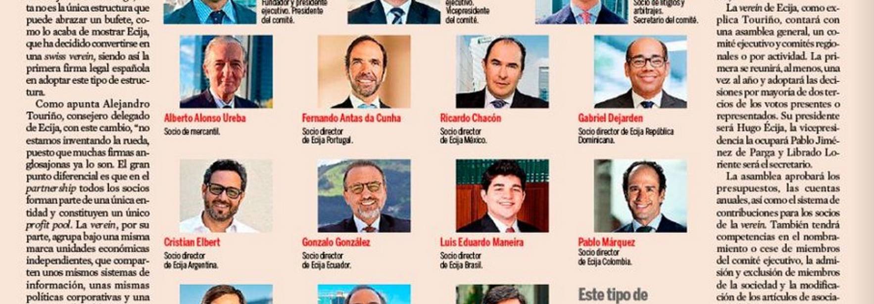 Expansión - Por qué Ecija se convierte en una 'verein' como Hogan Lovells o DLA Piper