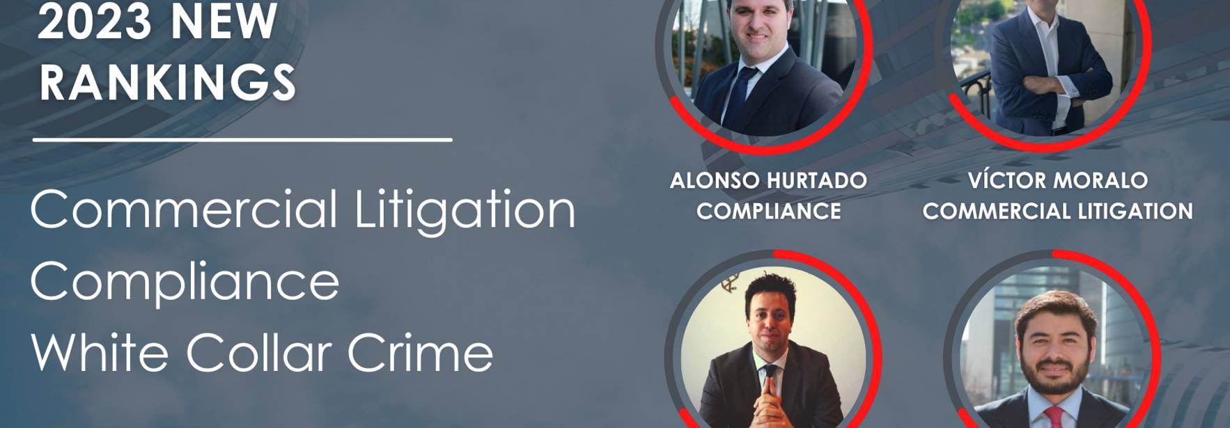 ECIJA firma líder en Commercial Litigation, Compliance y White Collar Crime en los nuevos rankings publicados por Leaders League 2023