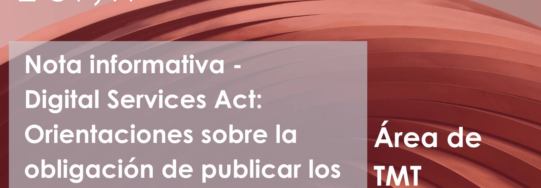 Digital Services Act: Orientaciones sobre la obligación de publicar los destinatarios activos