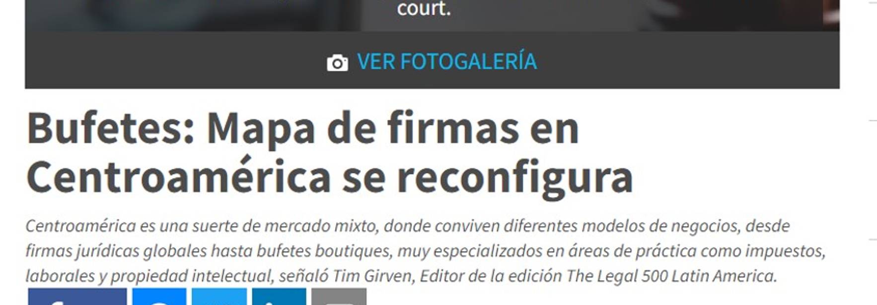 Estrategia y Negocios - Mapa de firmas en Centroamérica se reconfigura