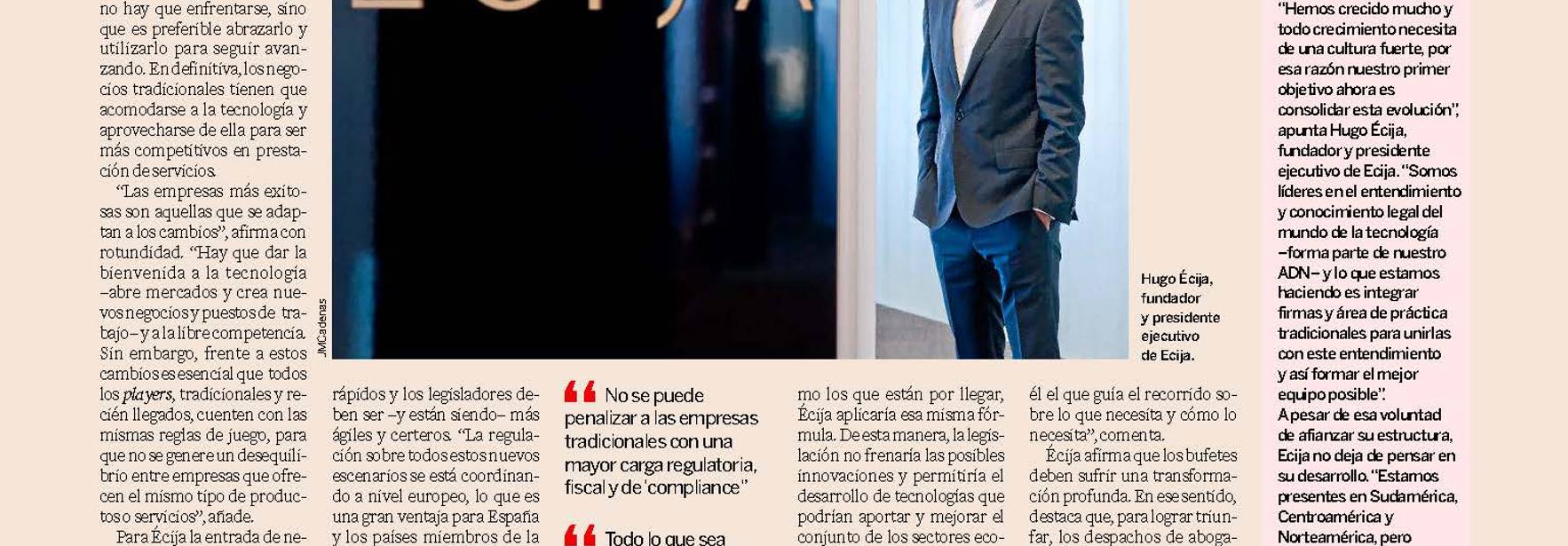 Expansión - Interview to Hugo Écija
