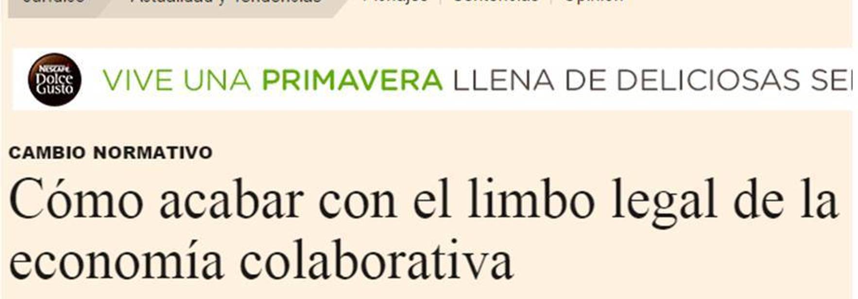 Cómo acabar con el limbo legal de la economía colaborativa