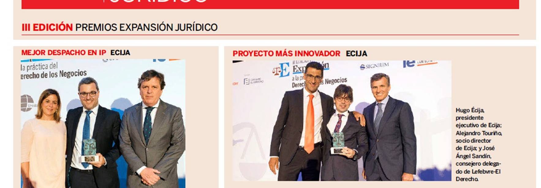 Expansión - ECIJA awarded for third year in a row in Expansión Awards