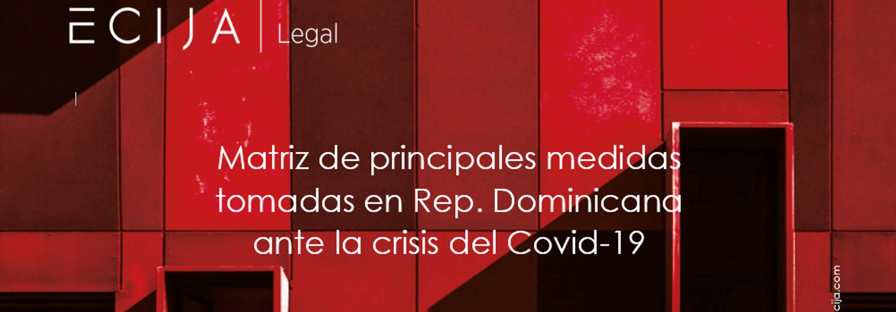 República Dominicana: Matriz de principales medidas ante la crisis del Covid-19