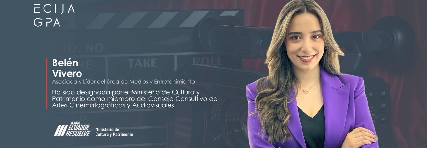 María Belén Vivero designada como miembro del Consejo Consultivo de Artes Cinematográficas y Audiovisuales