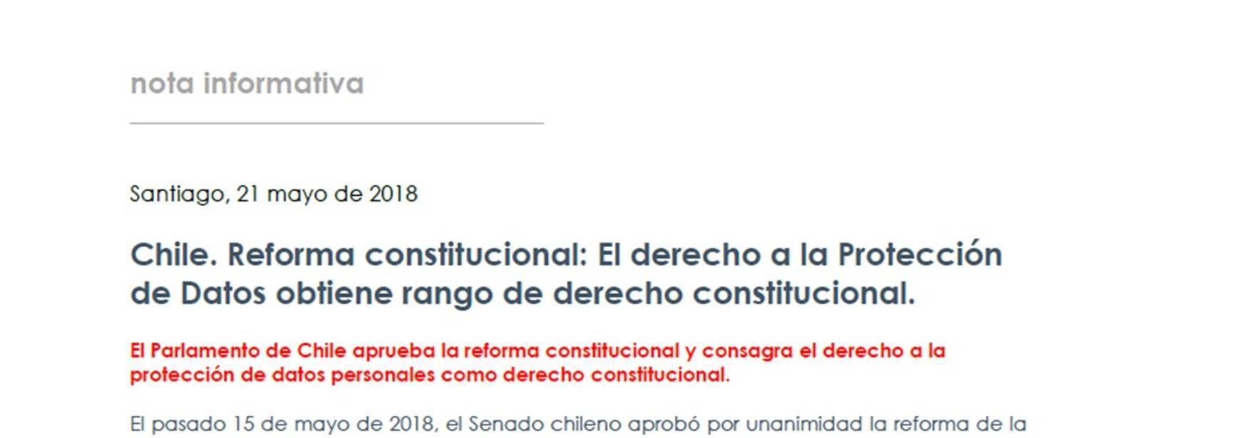 Aplicación del RGPD en Chile