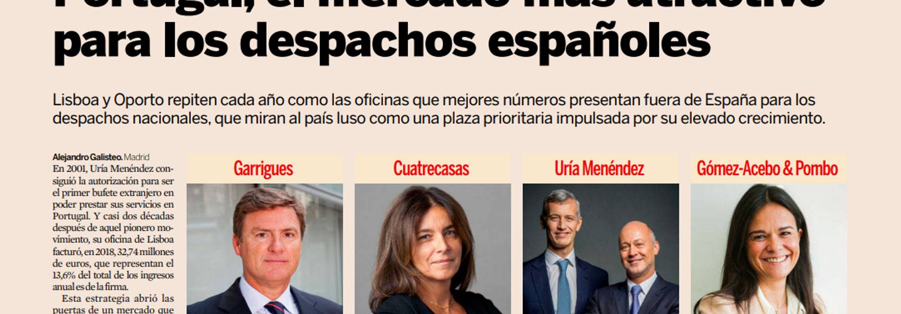 Expansión - ECIJA Portugal se consolida entre los despachos de referencia con sus oficinas en Lisboa y Oporto.