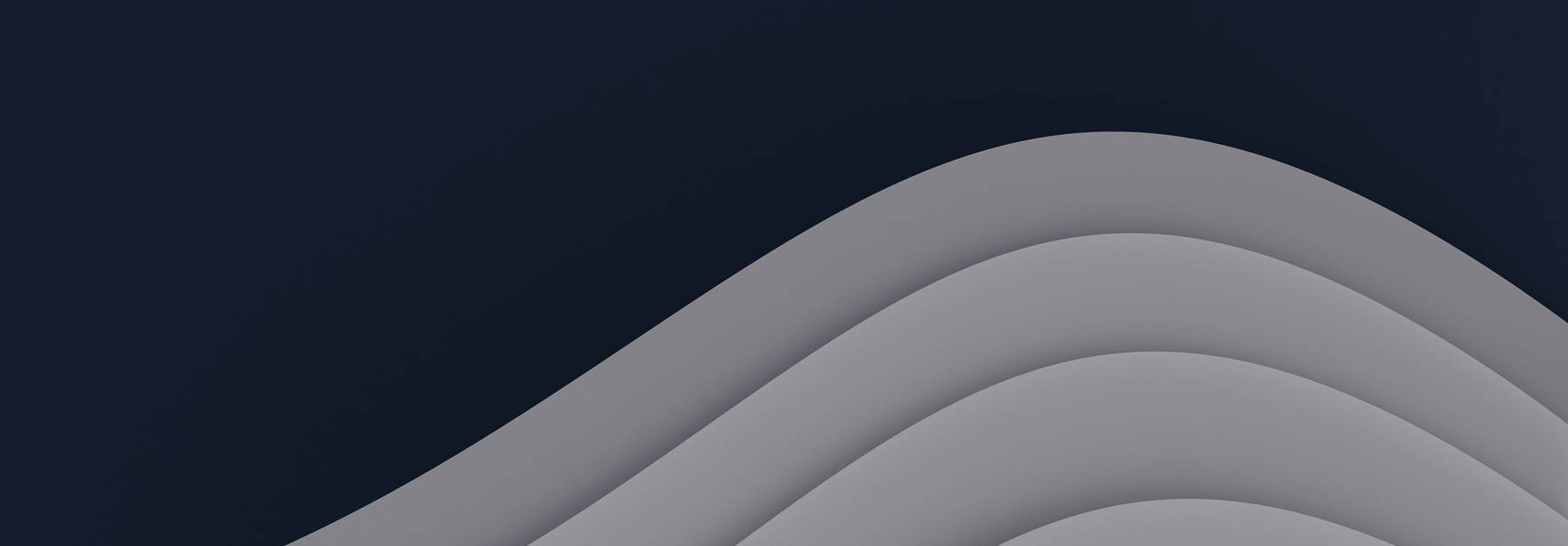 Una composición abstracta con ondas en tonos grises sobre un fondo oscuro.