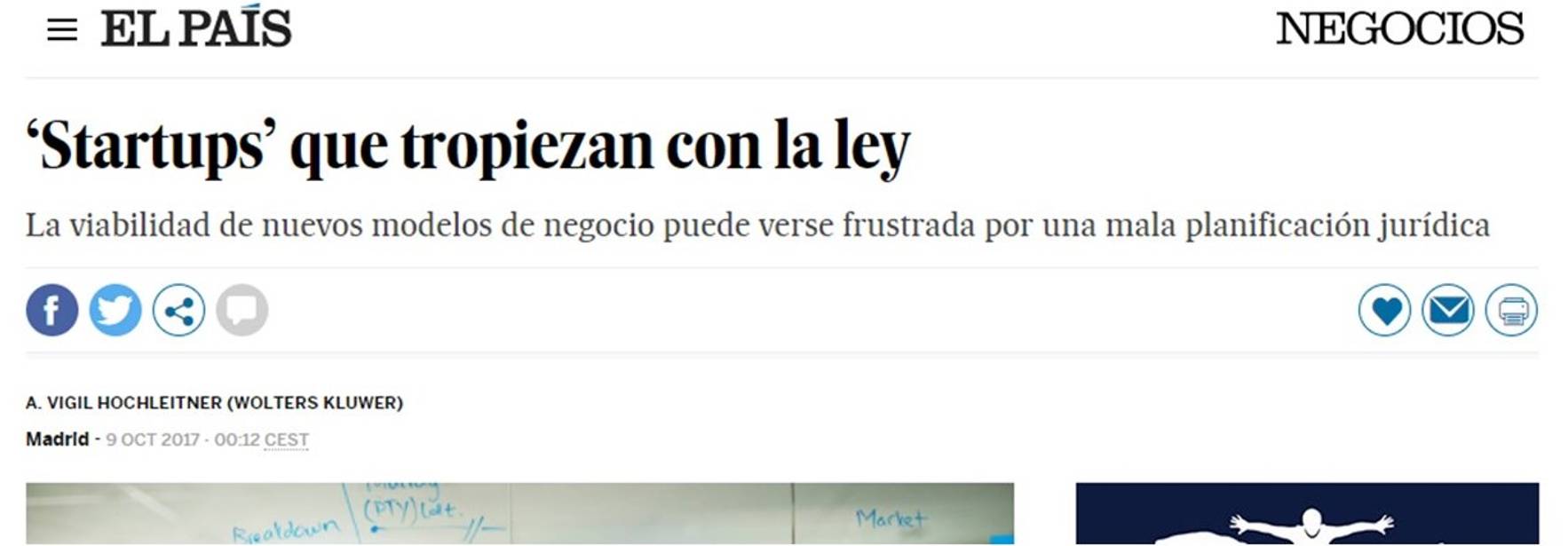 El País - ‘Startups’ que tropiezan con la ley