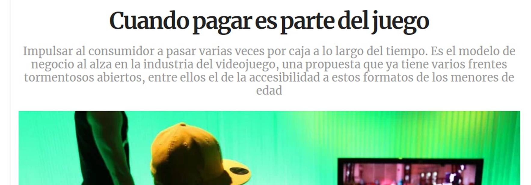 La Voz de Galicia - Cuando pagar es parte del juego