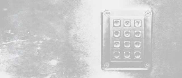 La imagen muestra un panel numérico de acceso con botones en un fondo gris.
