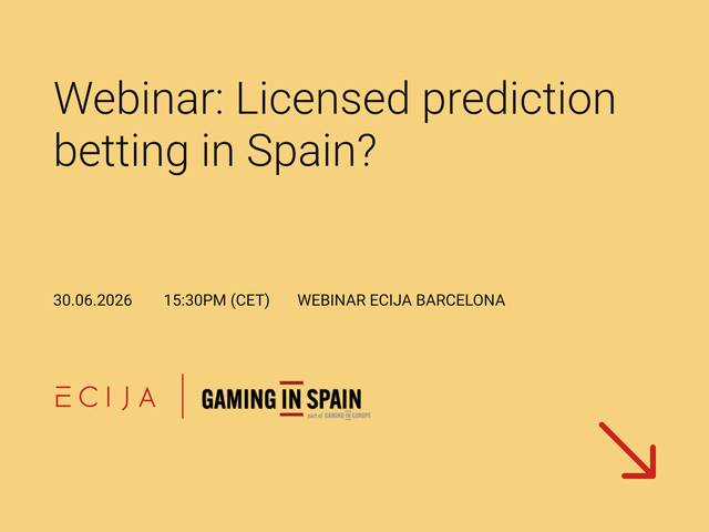 Anuncio de un webinar sobre apuestas de predicción licenciadas en España.