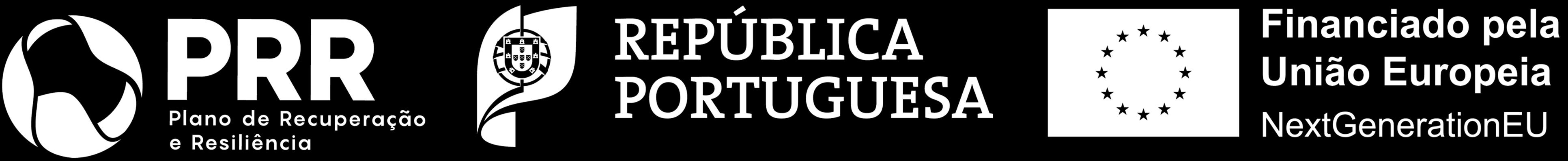 La imagen presenta logotipos de programas y financiación de la Unión Europea y del gobierno portugués.