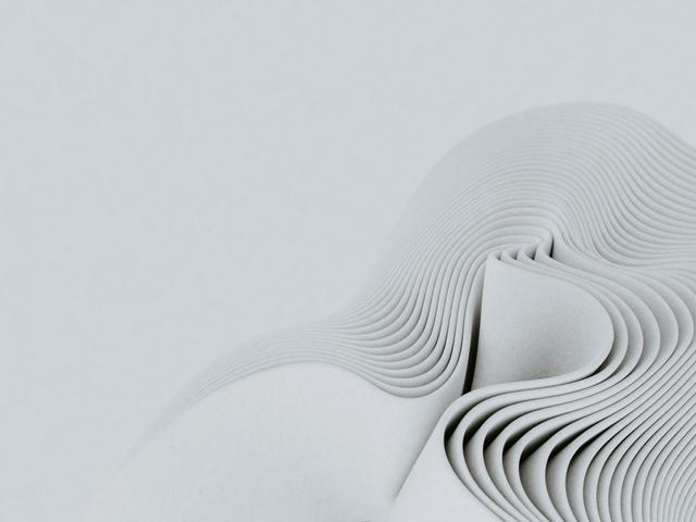Una composición abstracta en tonos claros con formas onduladas y texturas suaves.