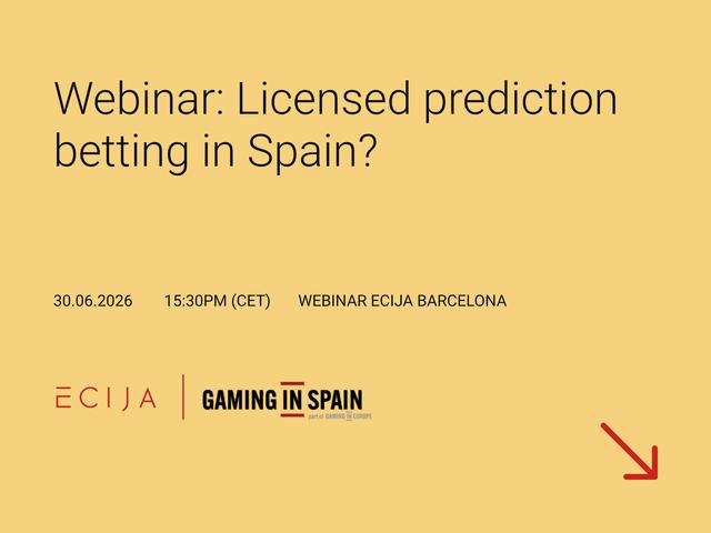 Anuncio de un webinar sobre apuestas de predicción licenciadas en España.