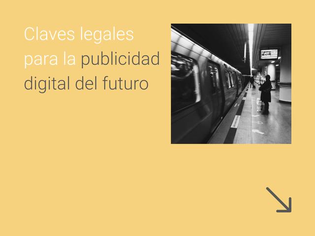 La imagen muestra una estación de metro con un letrero sobre la publicidad digital del futuro.