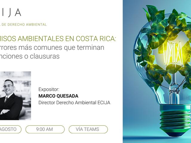 Imagen informativa sobre un evento relacionado con permisos ambientales en Costa Rica.