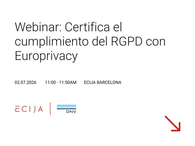 Anuncio de un webinar sobre el cumplimiento del RGPD con Europrivacy.
