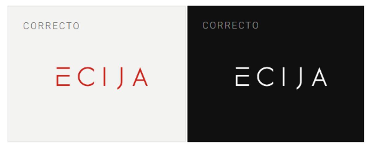 Imagen que muestra el logotipo de ECIJA en dos variantes de color.